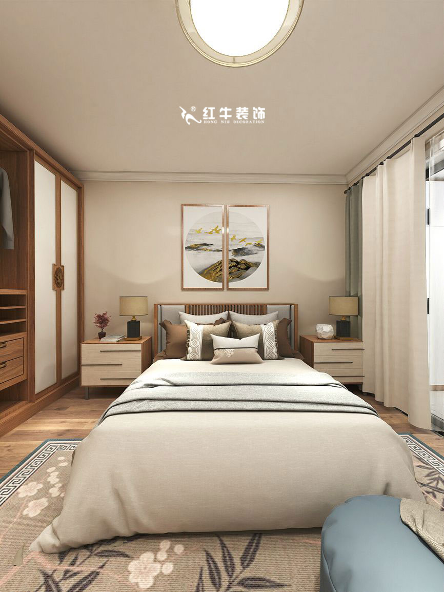 蔣琛_九條巷106㎡現(xiàn)代風(fēng)“養(yǎng)老房”裝修，給設(shè)計(jì)做減法！07主臥+logo