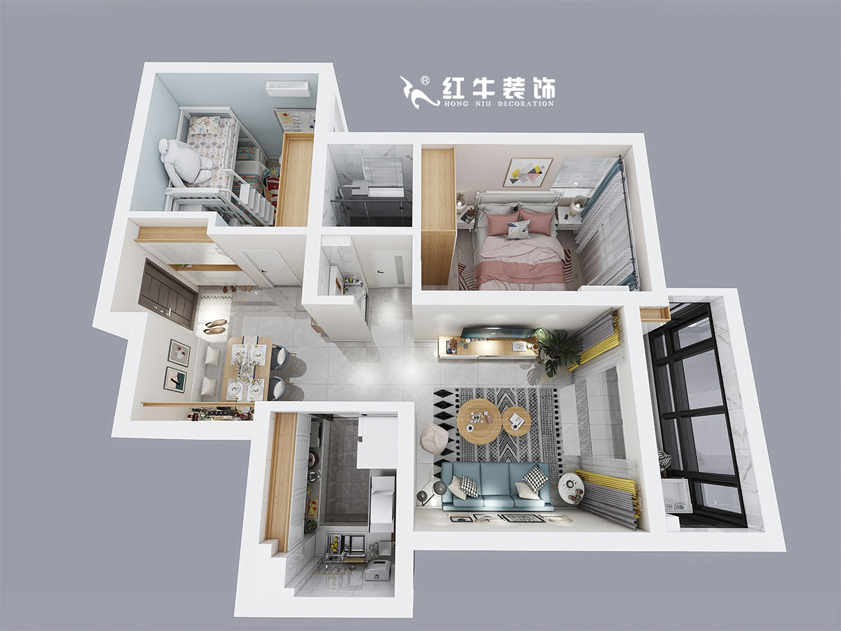 顧娟_啟迪方洲明園6-2502-77㎡-簡(jiǎn)約北歐風(fēng)格_鳥瞰圖