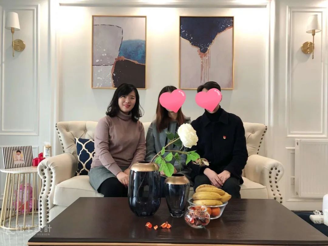 85后夫婦的美式輕奢家，起名“海藍之謎”！01設計師與業(yè)主的合照
