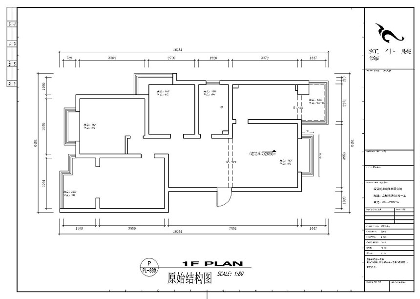顧娟_東城水岸2-106-115㎡-現(xiàn)代風(fēng)格_3室2廳1衛(wèi)（舊房裝修）_定制家￥154340_全包17萬00_01原始結(jié)構(gòu)圖