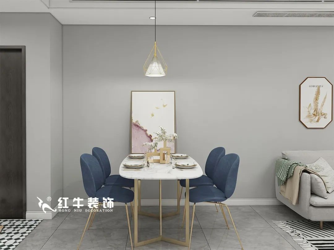 劉萍萍_仙龍灣山莊90㎡輕奢風(fēng)格｜加入一點(diǎn)金屬線條，這個(gè)家高級又溫柔！04
