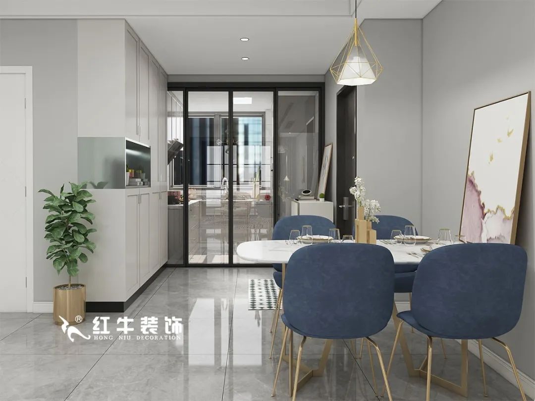 劉萍萍_仙龍灣山莊90㎡輕奢風(fēng)格｜加入一點(diǎn)金屬線條，這個(gè)家高級又溫柔！05