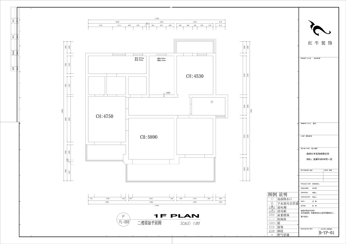 劉小勇｜酈湖美墅90-102-190㎡-現(xiàn)代風(fēng)格｜4室2廳3衛(wèi)｜新房裝修｜定制家￥288000｜全包33萬(wàn)｜00_02二樓原始結(jié)構(gòu)圖