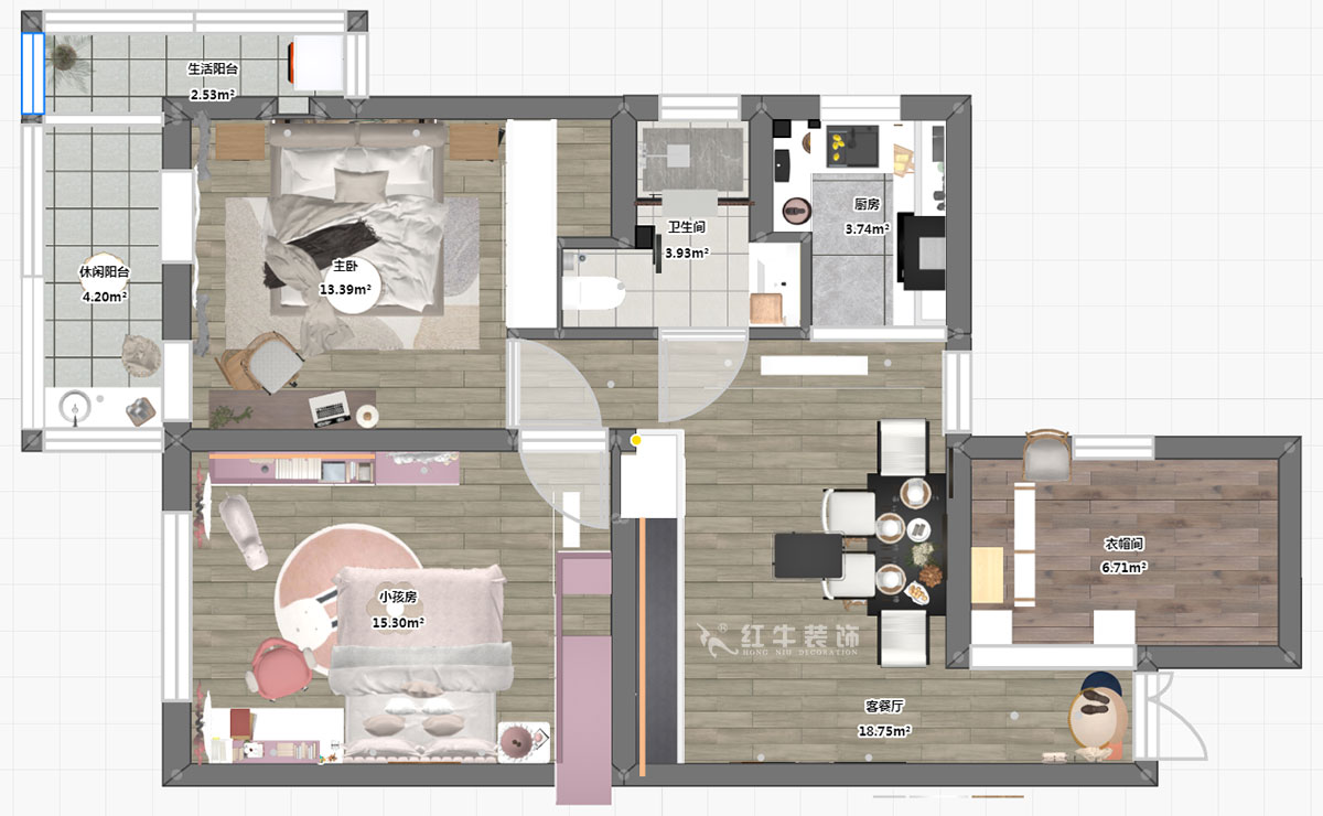 賈庭｜蘭園19-504-85㎡-現(xiàn)代風格｜3室1廳1廚1衛(wèi)｜老房裝修｜定制家￥88000｜全包11