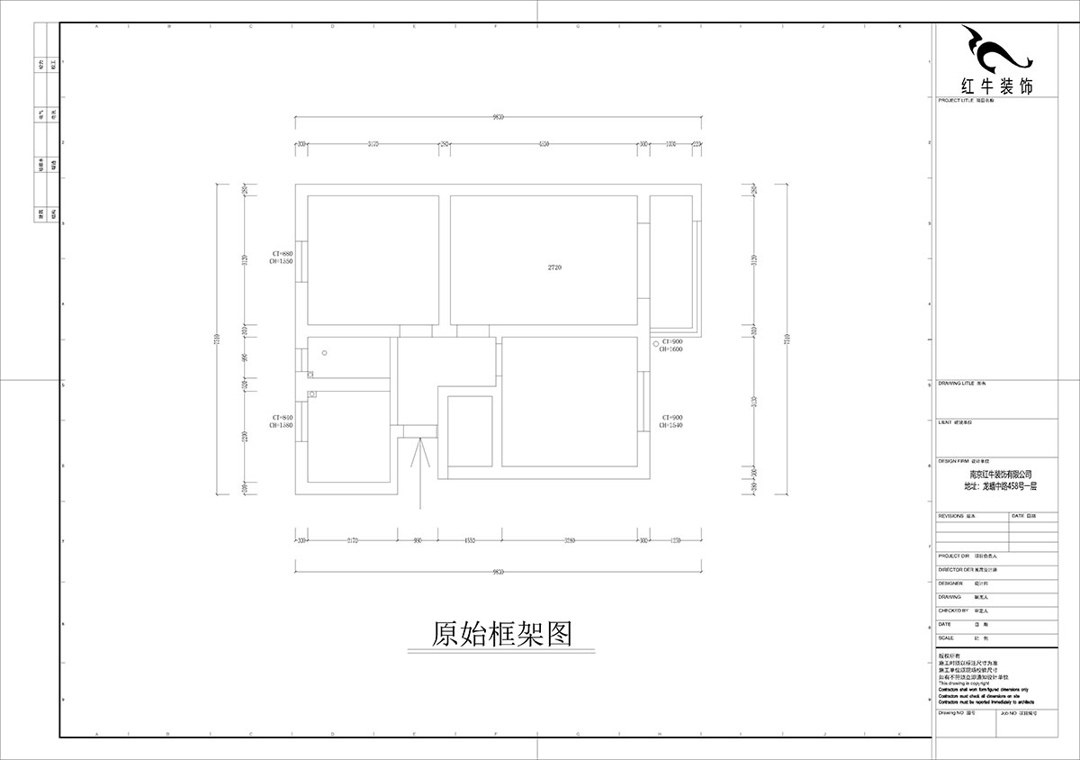 孟憲濤｜峨嵋?guī)X12號(hào)5-403-64㎡-現(xiàn)代簡(jiǎn)約風(fēng)格｜3室1廳1衛(wèi)｜新房裝修｜定制家￥88600｜全包10萬｜00_01原始框架圖