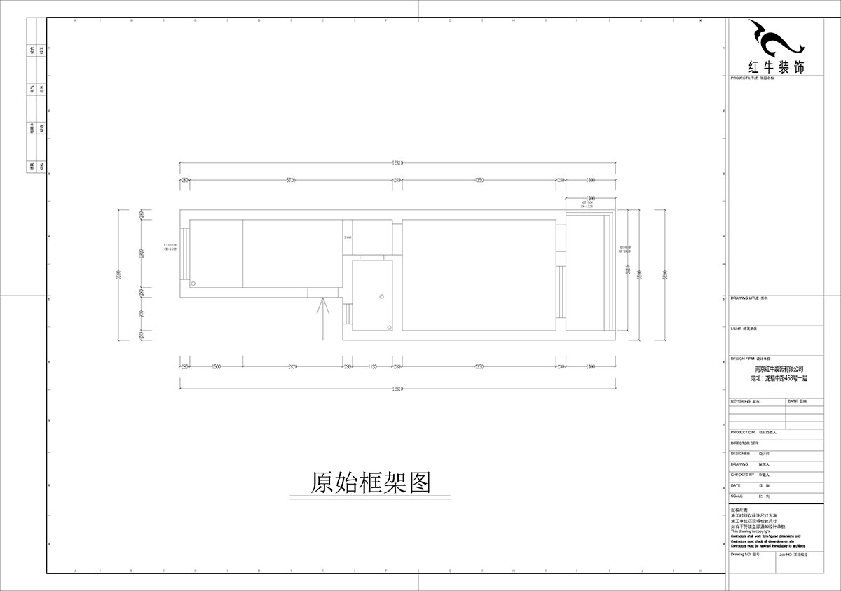 孟憲濤｜殷高巷55-301-50㎡-現(xiàn)代簡約風格｜1室1廳1衛(wèi)｜老房裝修｜定制家｜全包8萬｜00_01原始框架圖