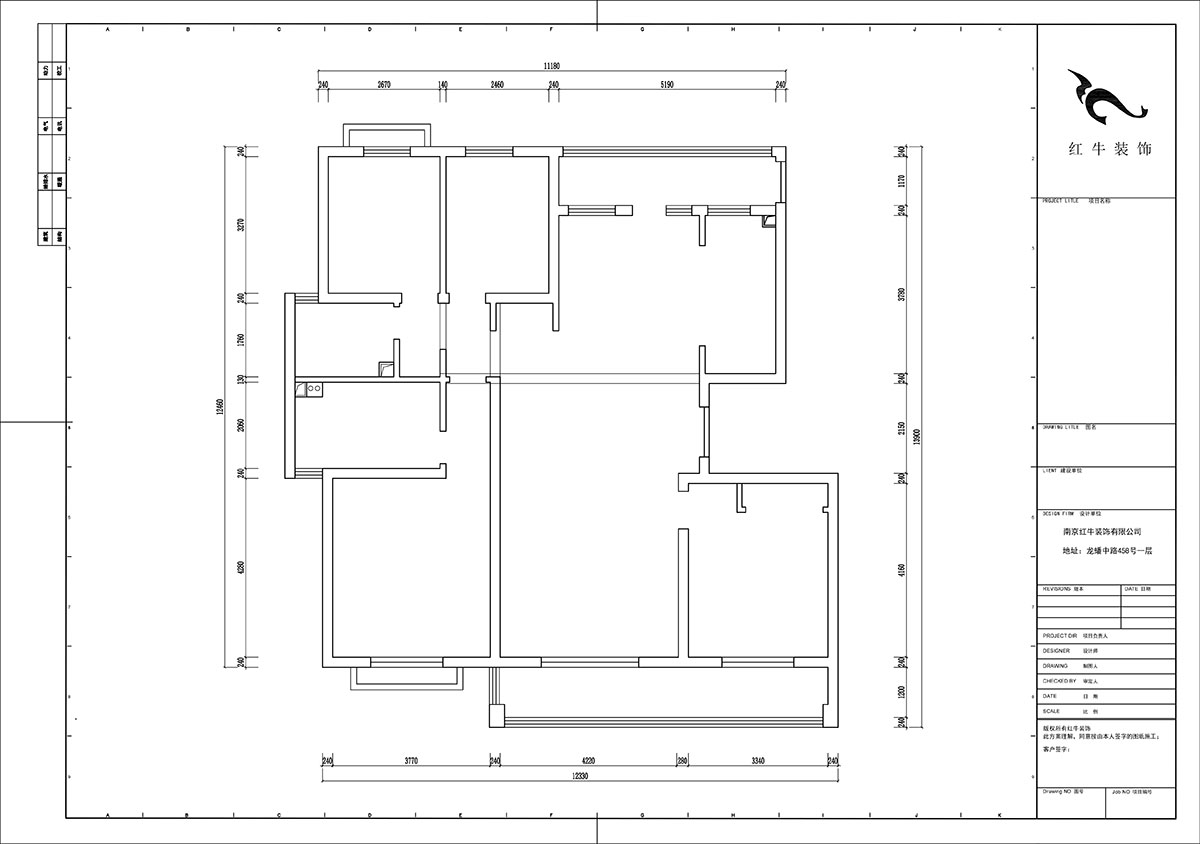 陸利民｜羊山湖14-502-160㎡+閣樓-現(xiàn)代風格｜4室2廳2衛(wèi)｜新房裝修｜定制家｜全包31萬｜00_01原始結構圖