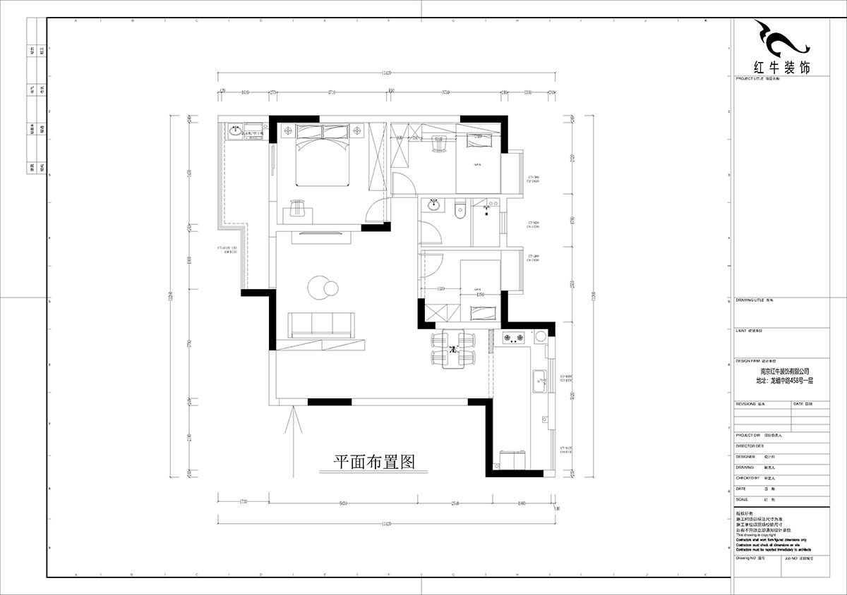 孟憲濤｜橋西苑2-1-1104-108㎡-簡(jiǎn)約風(fēng)格｜3室2廳1衛(wèi)｜老房裝修｜定制家｜全包14萬(wàn)｜00_02平面布置圖