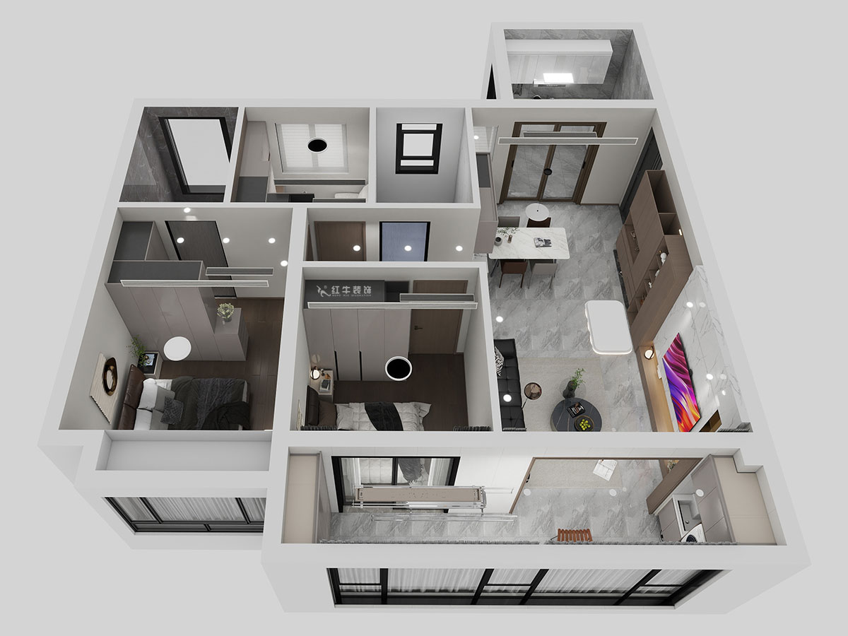 熊皓宇|華發(fā)四季雅筑-120㎡-現(xiàn)代風(fēng)格|3室2廳2衛(wèi)|精裝修改造|00_02鳥瞰圖